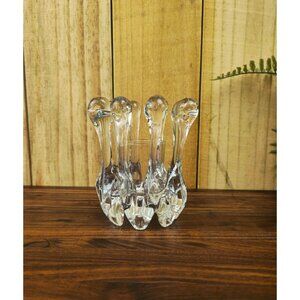 Vintage Bergdala Crystal Finger Drop Candle Holder